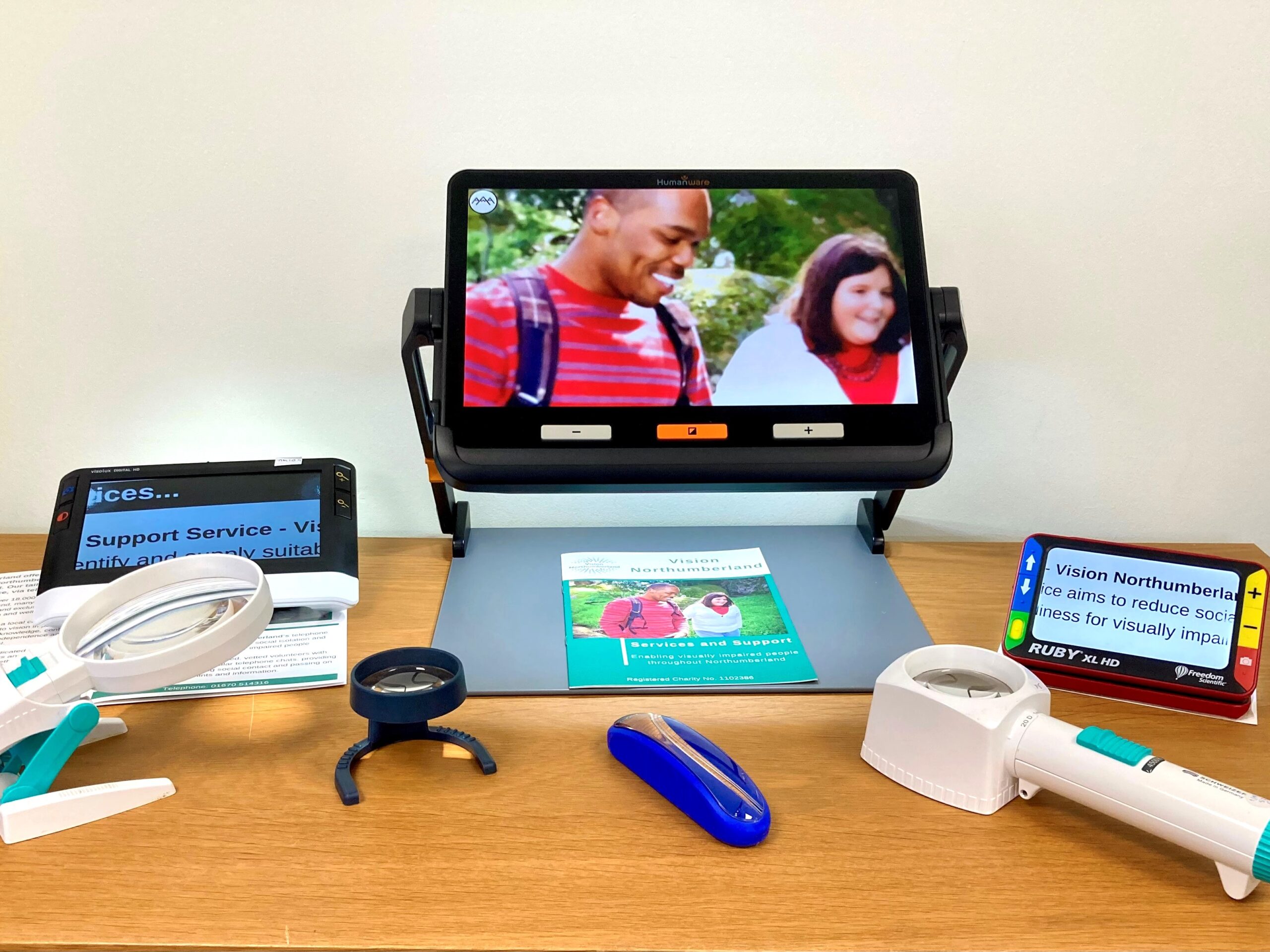 A selection of magnifying equipment