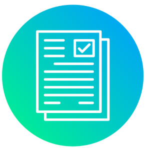 An image of an application form on a blue and green background